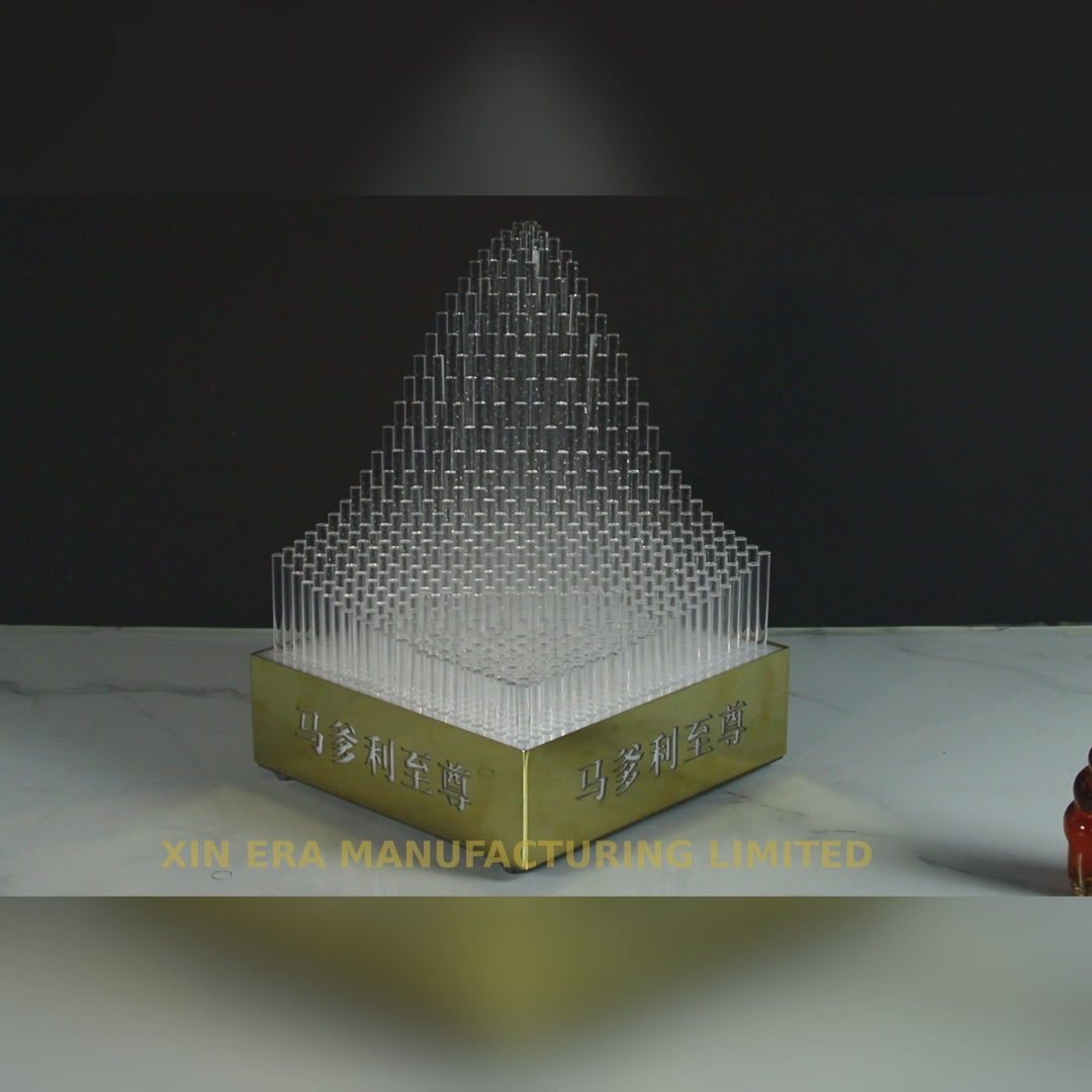 Xinera-Louis-XIII-Pyramid-LED-Liquor-Display-Case-Luxury-VIP-Service-Real-Shot
