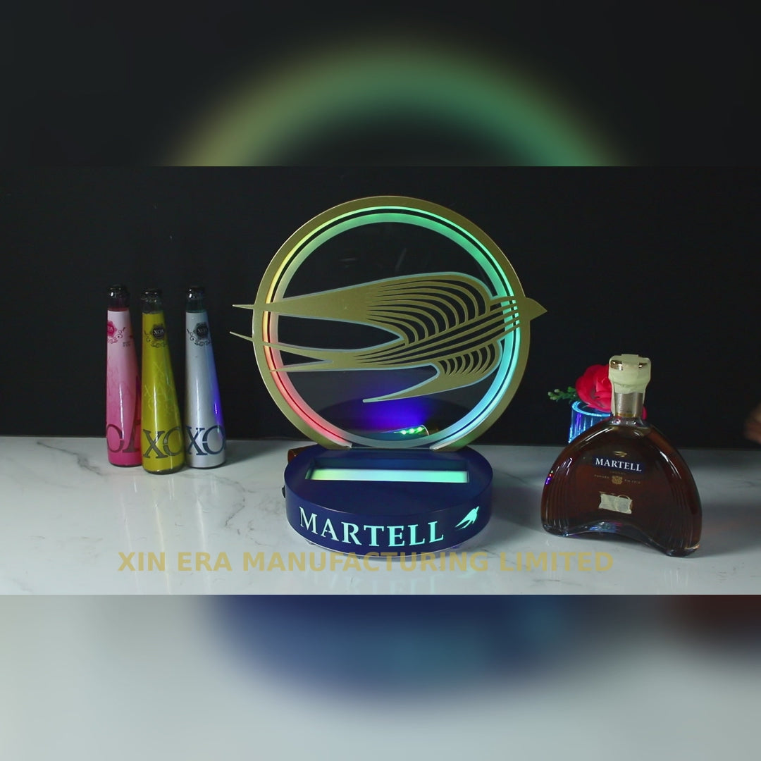 Xinera-Martell-Swallow-RGB-LED-Bottle-Glorifier-Multi-Color-VIP-Cognac-Display-Factory-Real-Shot