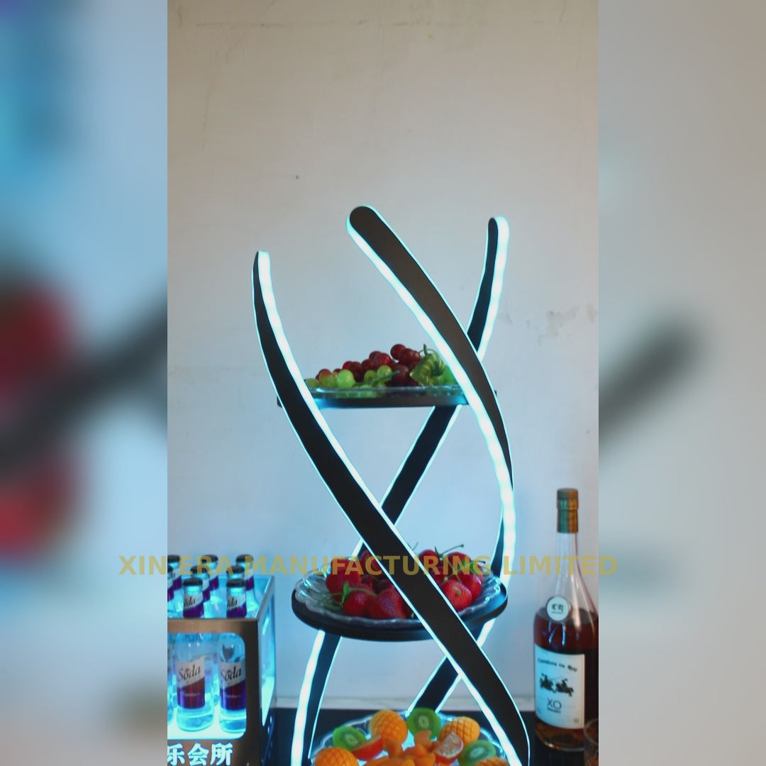 Xinera-Spiral-RGB-LED-3-Tier-Fruit-Tray-Luminous-VIP-Serving-Stand-Factory-Real-Shot