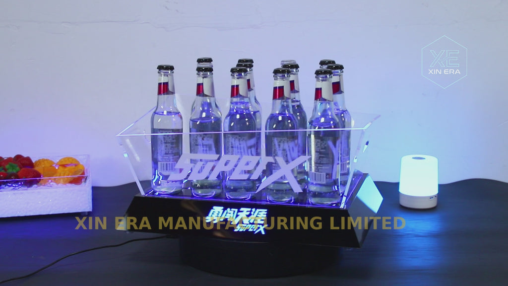 Rechargeable LED Color-Changing Ice Bucket - Large Capacity Glowing Wine Cooler for VIP Service