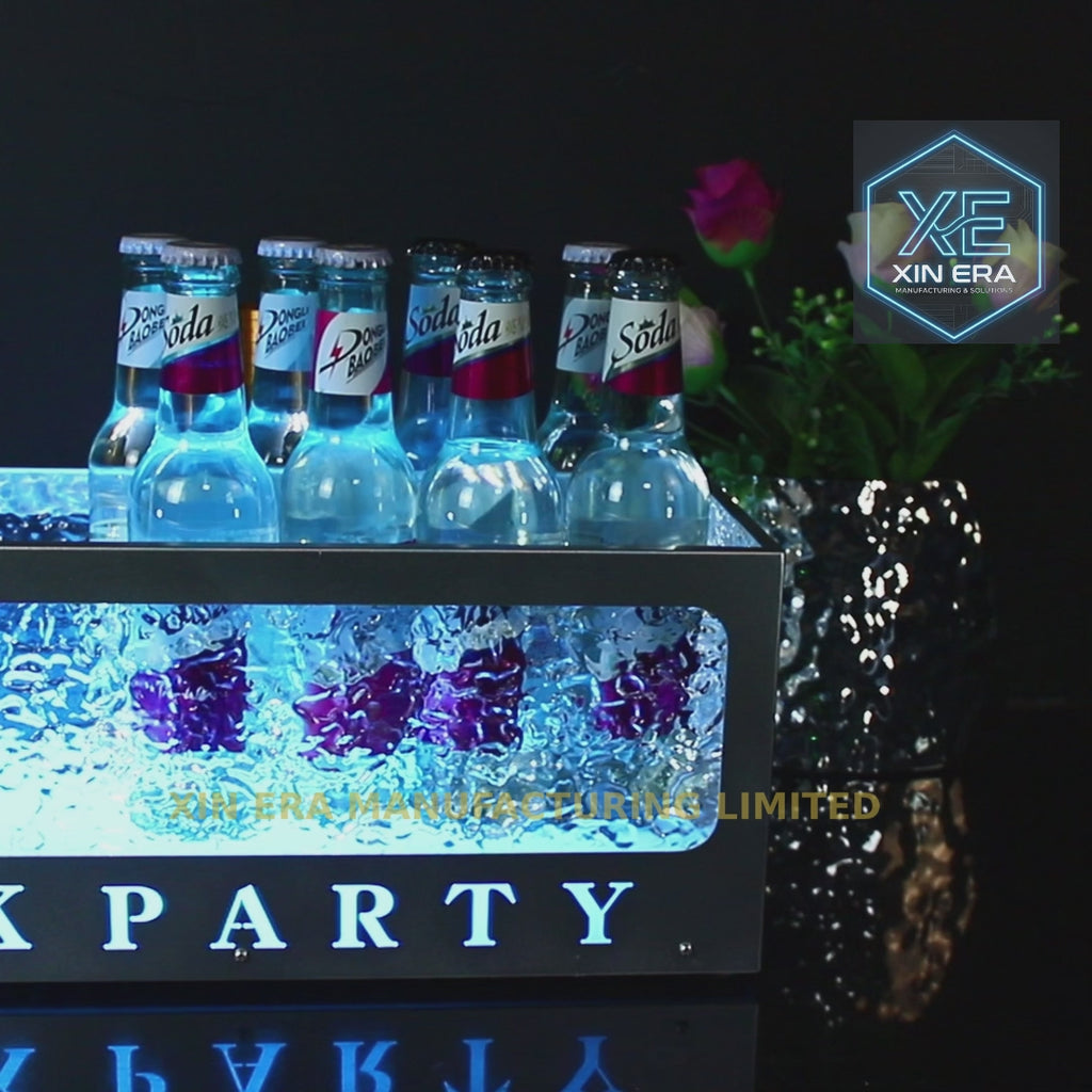 Xinera-Luxury-LED-Ice-Bucket-Glowing-Glacier-Beer-Tray-Bar-Rectangle-Ice-Texture-Customizable-Light-Color-Chao-K-Party-Nightclub-VIP-Table-Service-Factory-Real-Shot