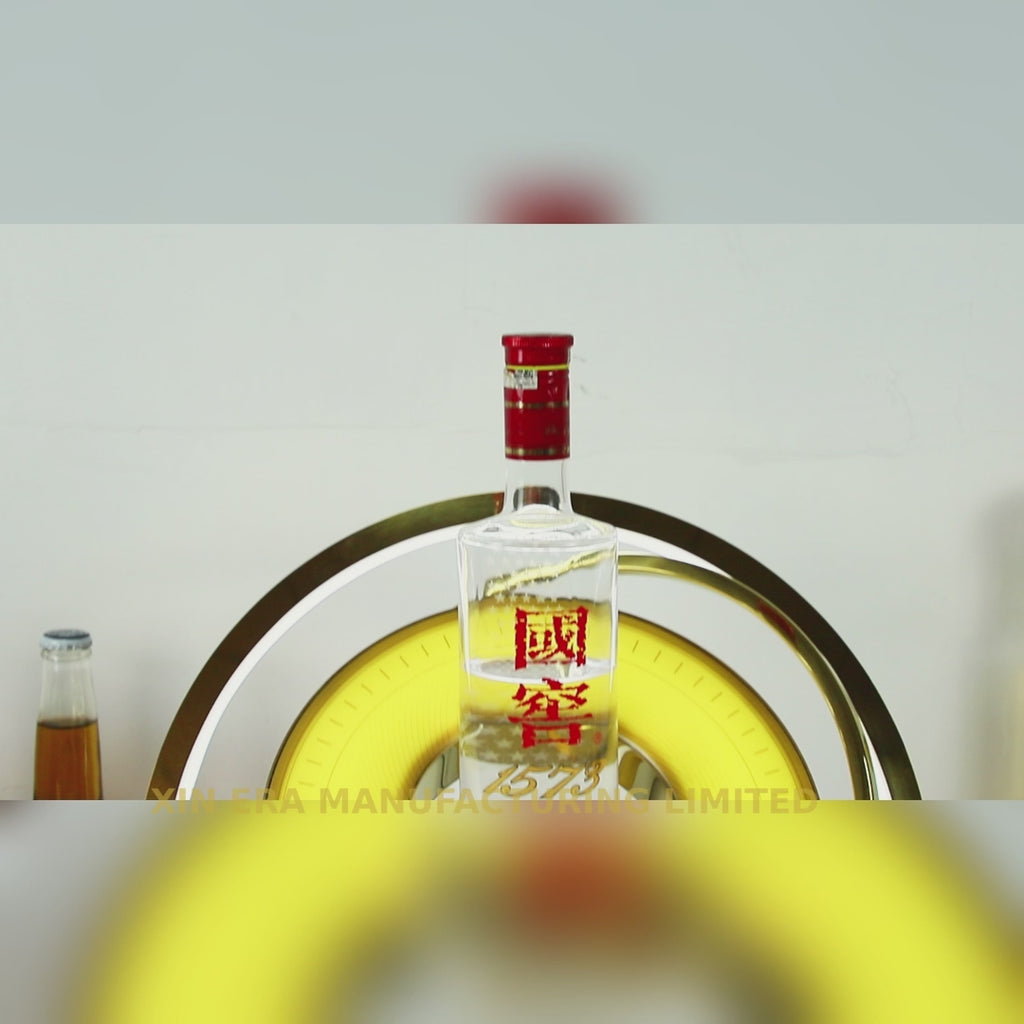 Xinera-Luxury-Gold-LED-Bottle-Glorifier-Circular-Luminous-Liquor-Display-Stand-High-End-Spirits-Showcase-Factory-Real-Shot