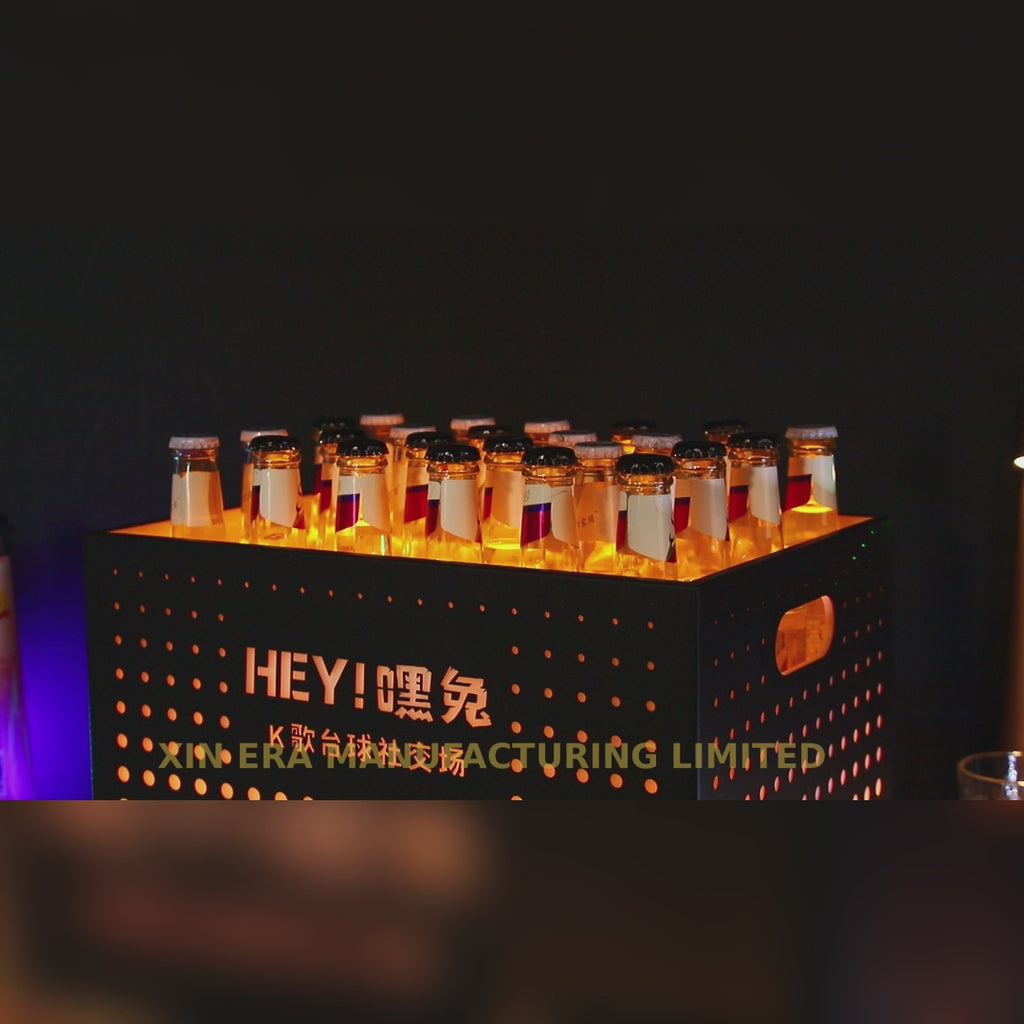 Xinera-Black-Dotted-LED-Ice-Bucket-Custom-Logo-Nightclub-VIP-Service-Factory-Real-Shot
