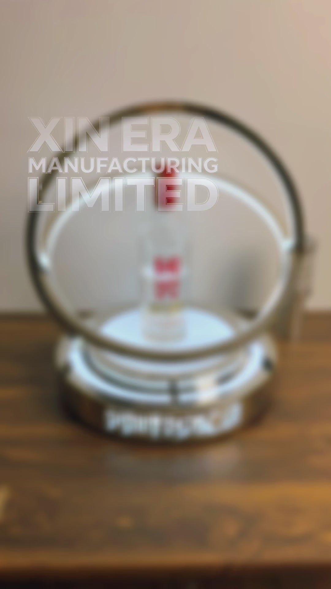 Customizable LED Acrylic Liquor Display Shelf - 20" H Ring Wine Rack - Factory Direct