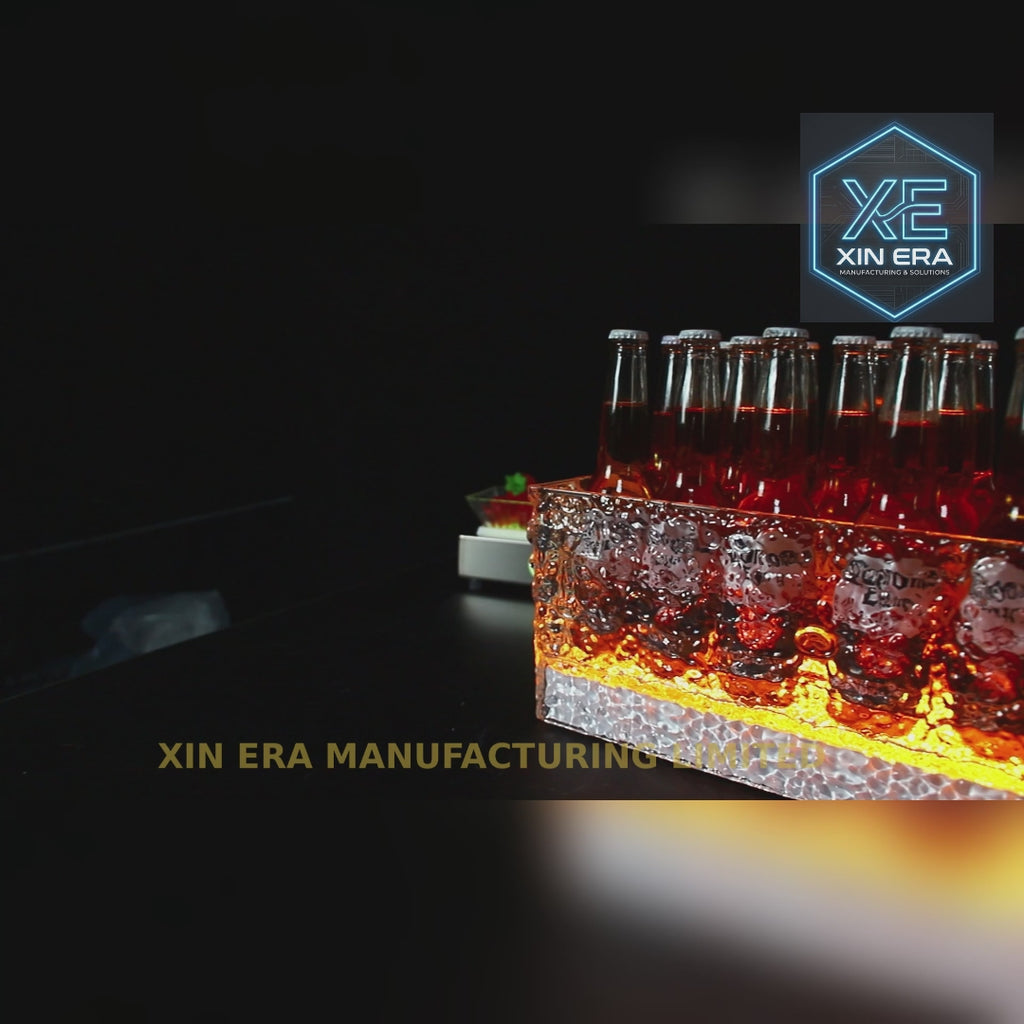 Xinera-028-Luxury-LED-Ice-Bucket-Square-Ice-Pattern-Glowing-Champagne-Beer-Tub-Warm-Golden-Light-Nightclub-VIP-Lounge-Factory-Real-Shot