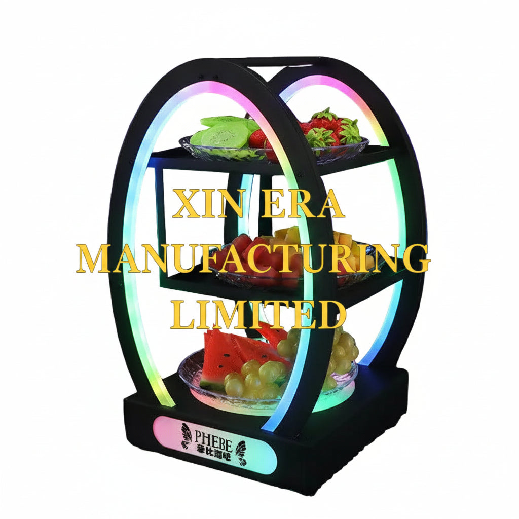 Luxury LED Glowing Fruit Tray - Multi-Layer VIP Snack Rack for Nightclubs & Bars
