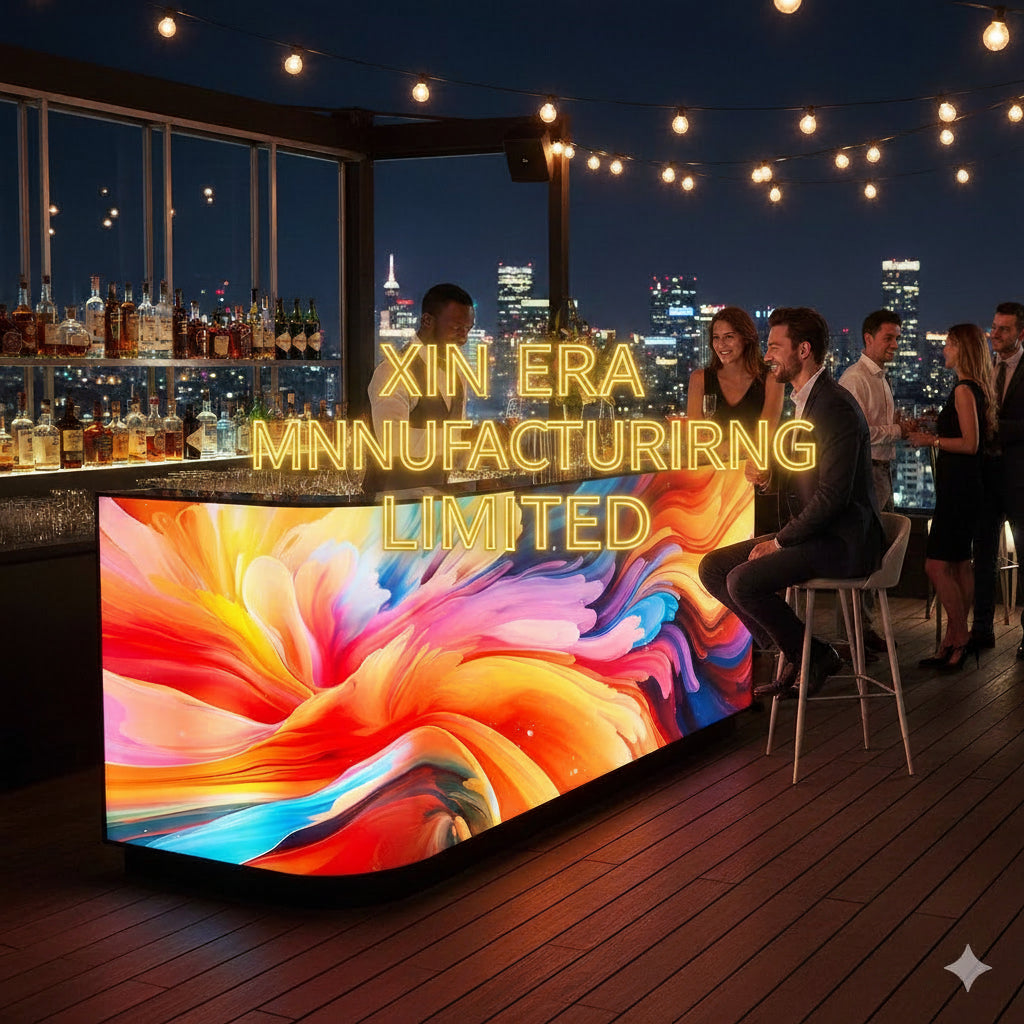 Ultra-HD P1.53 Curved LED Reception Desk - Premium 1254mm Smart Digital Front Counter